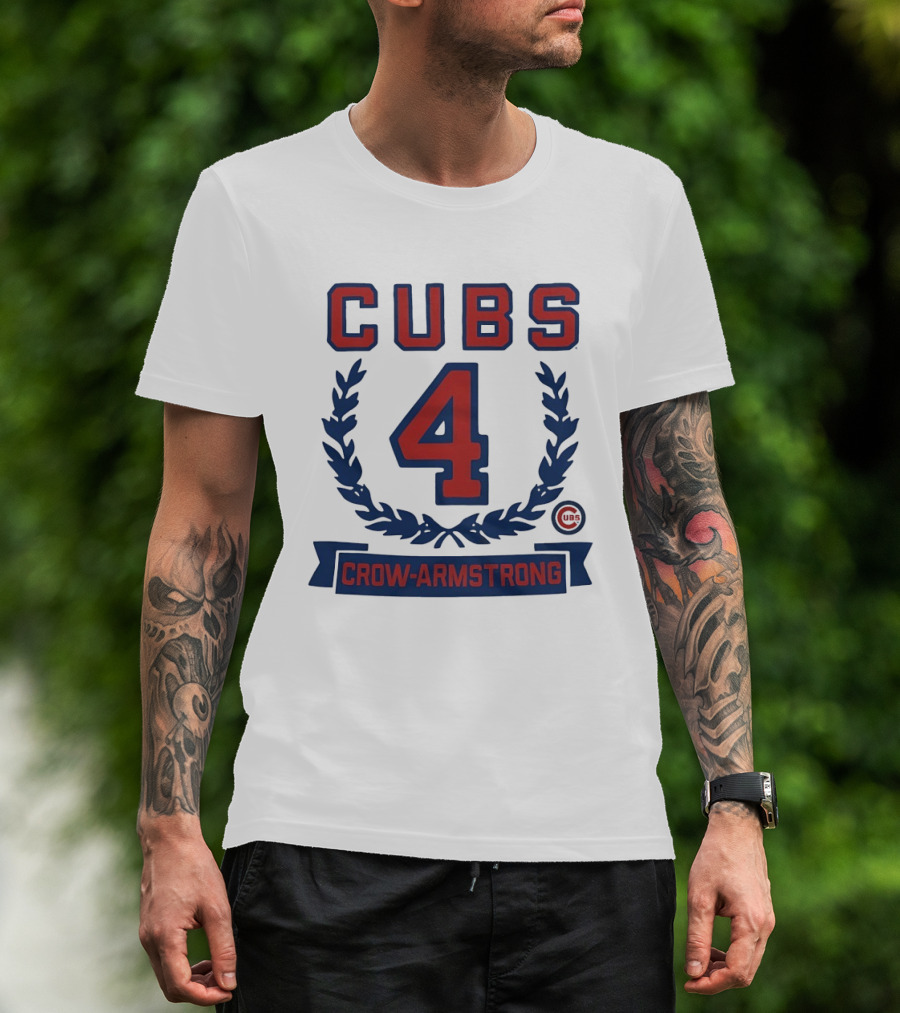 Cubs 4 Crow Armstrong Rookie Wreath T-Shirt