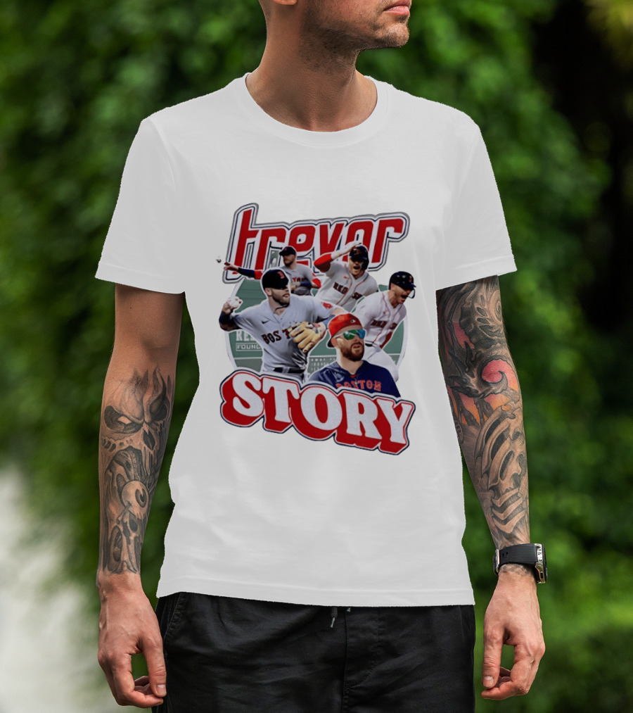 Trevor Story Boston Red Sox MLB Player Collage T-Shirt
