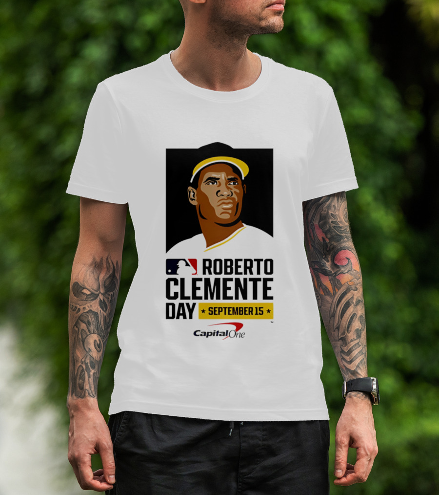 Roberto Clemente Day September 15 MLB Capital One T-Shirt
