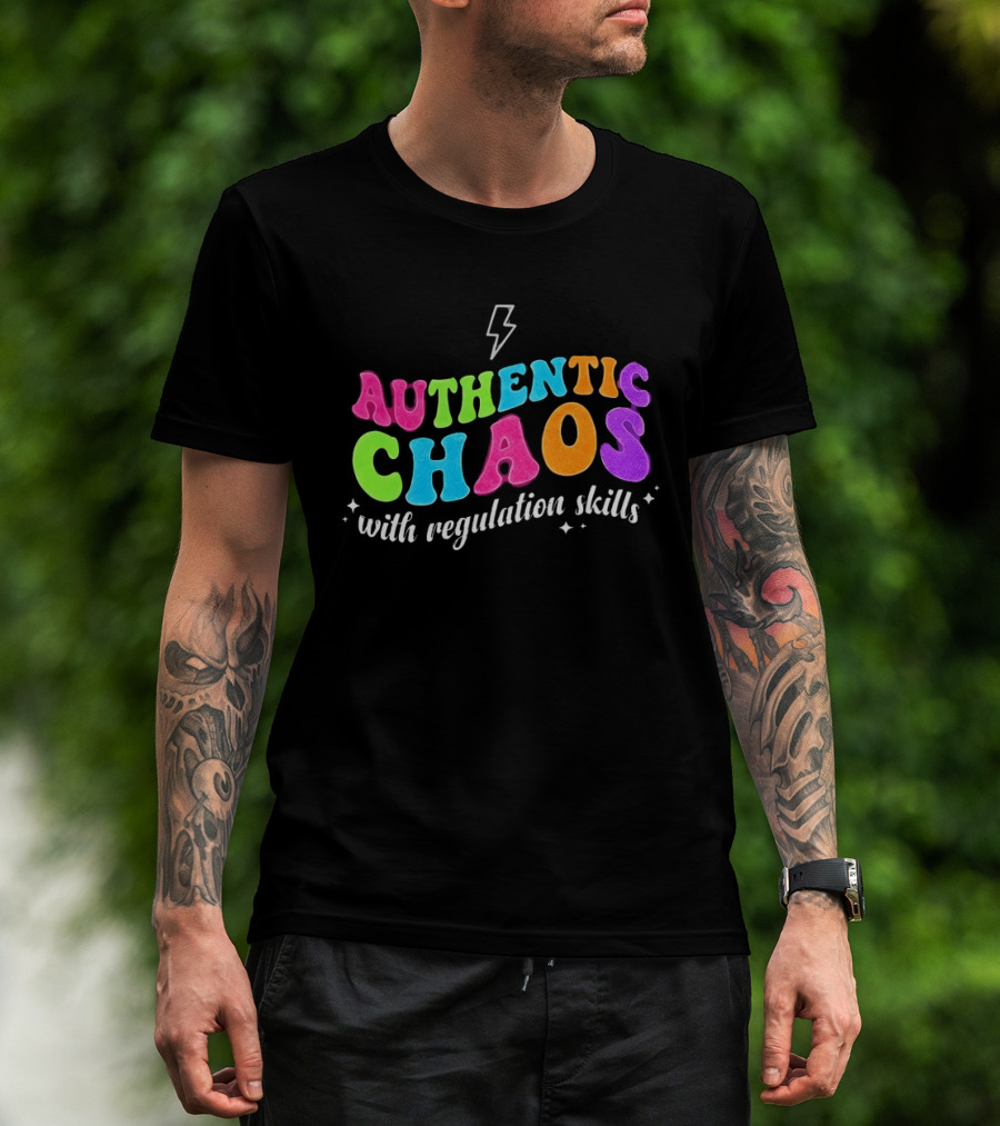 Authentic Chaos Colorful Lightning Regulation Skills T-Shirt