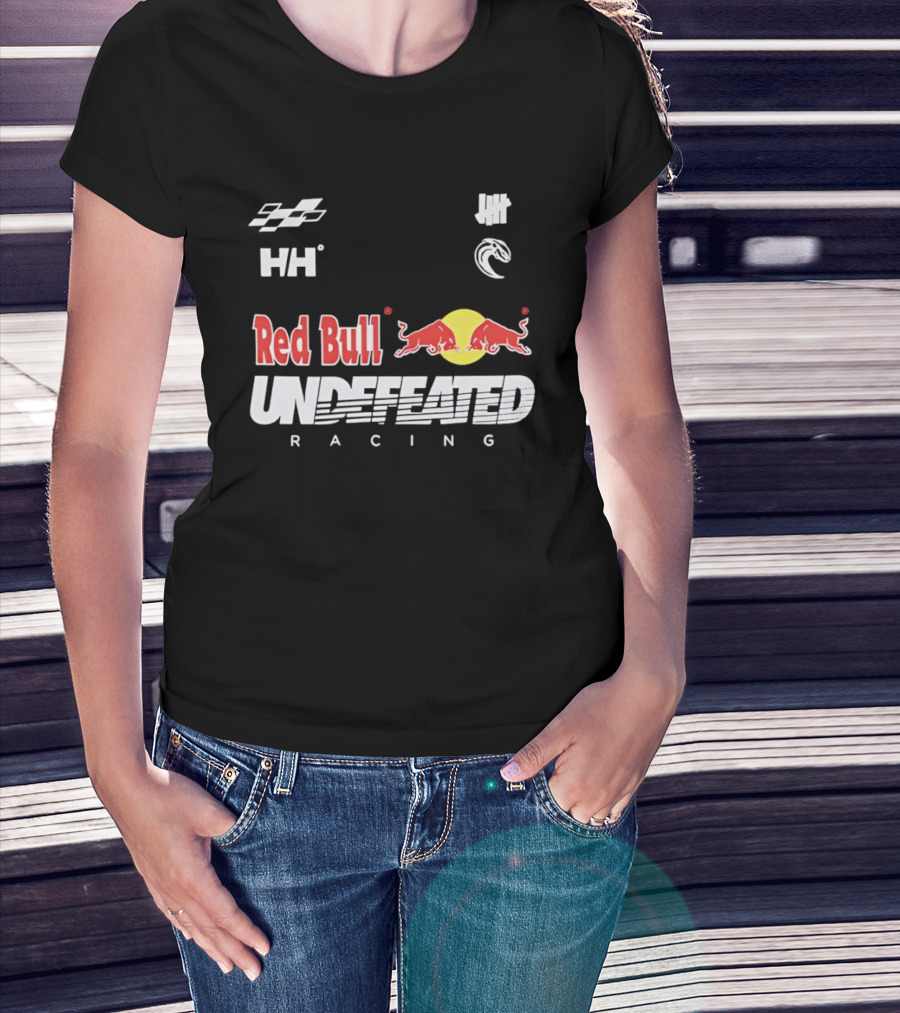 Red Bull Undefeated Racing Helly Hansen Collaboration Checkered Flags T-Shirt