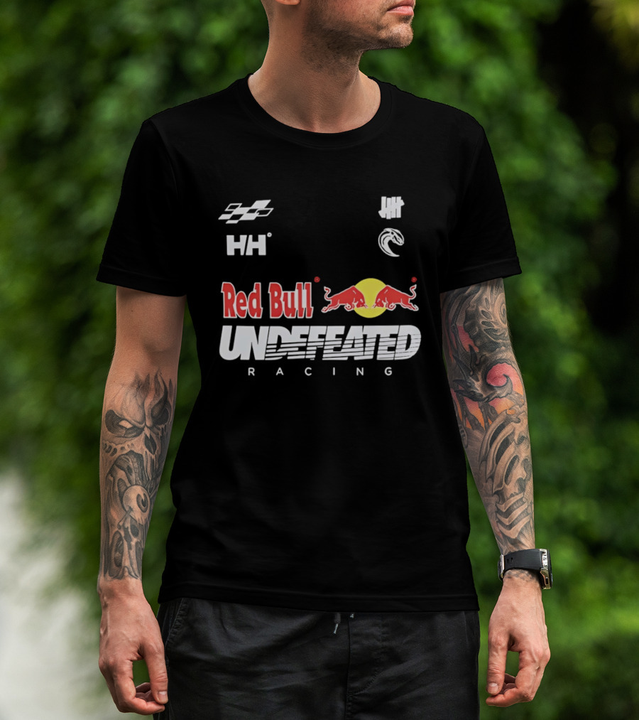 Red Bull Undefeated Racing Helly Hansen Collaboration Checkered Flags T-Shirt