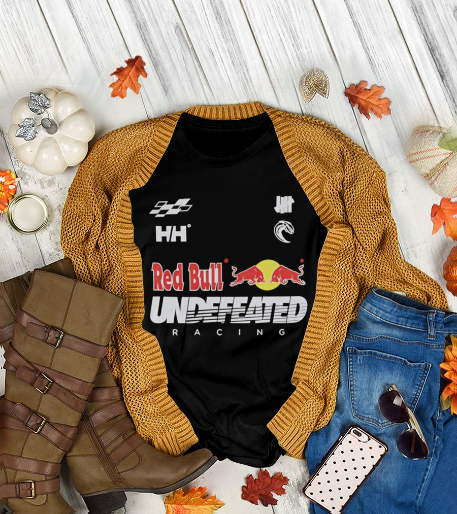 Red Bull Undefeated Racing Helly Hansen Collaboration Checkered Flags T-Shirt