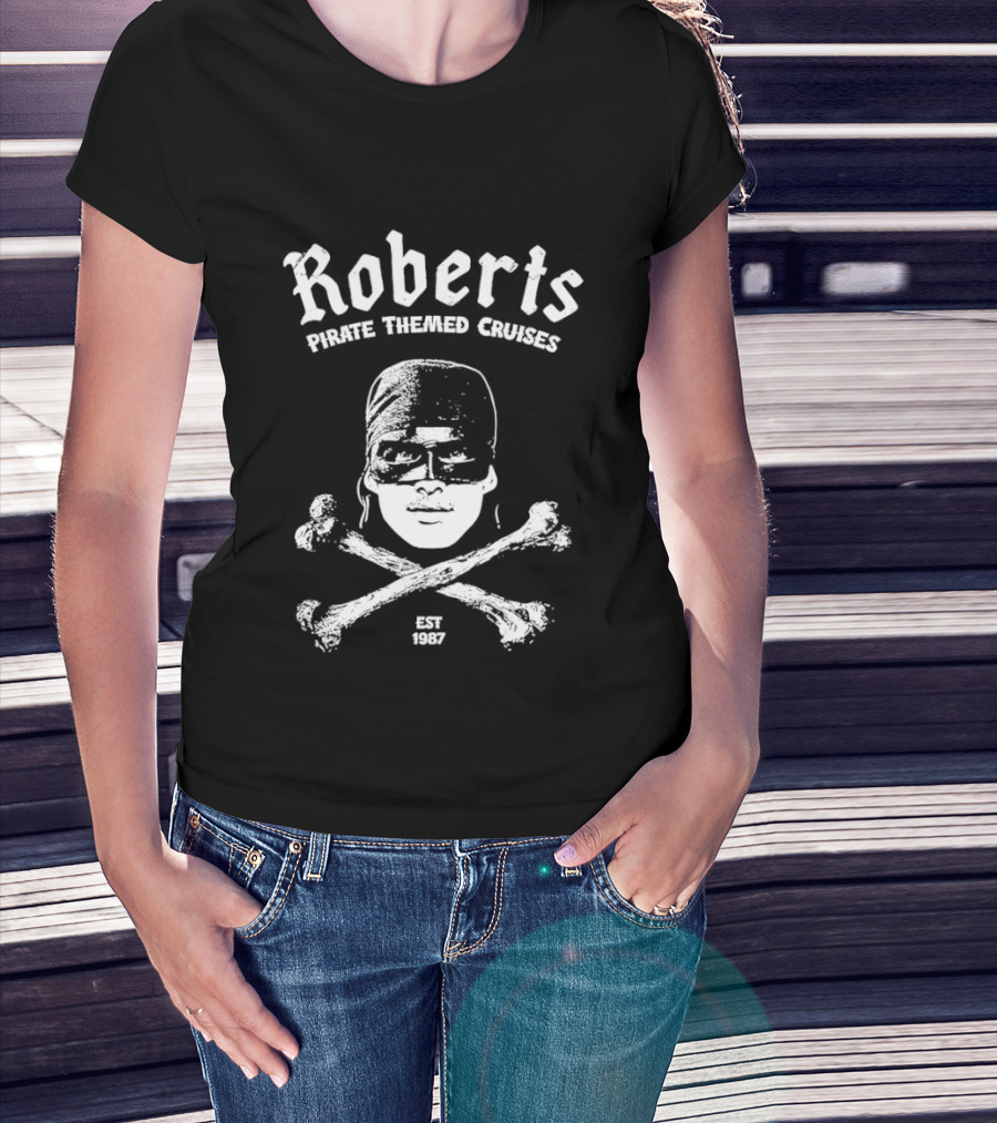Roberts Pirate Themed Cruises Skull And Crossbones Est 1987 T-Shirt