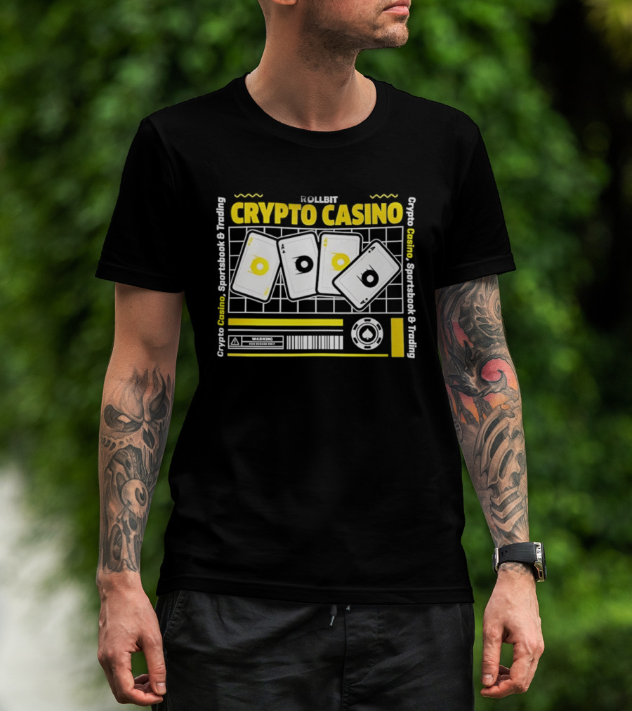 Rollbit Crypto Casino Sportsbook And Trading Playing Cards Digital Tokens T-Shirt