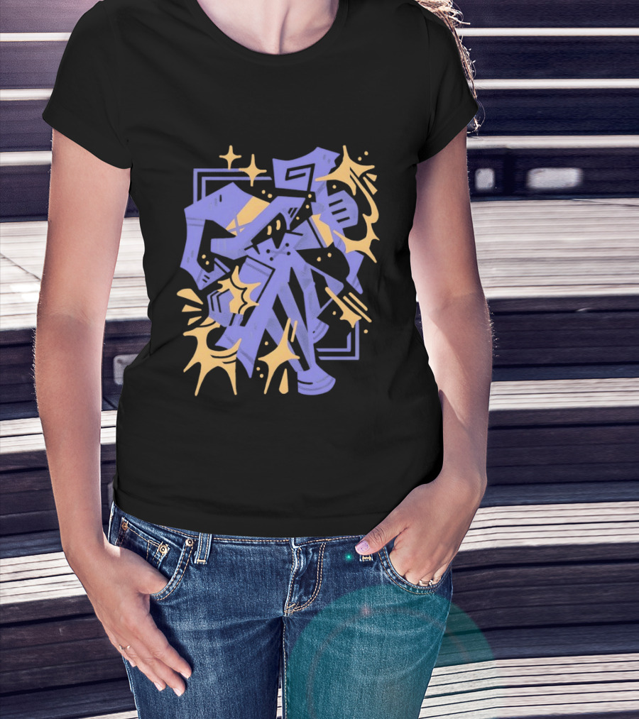 Final Fantasy Flare Abstract Geometric Graphic Explosion T-Shirt