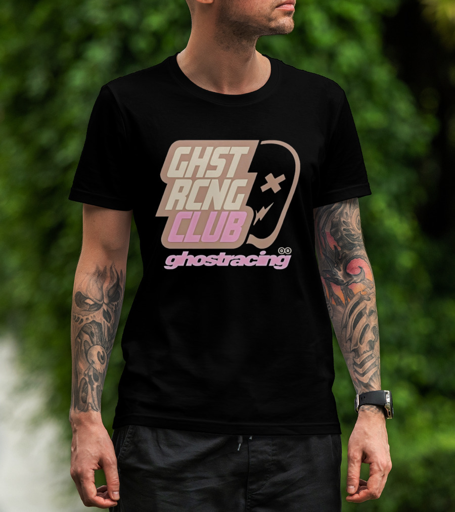 Ghost Racing Club Ghostracing Ghost Tracing Travis Pbc T-Shirt