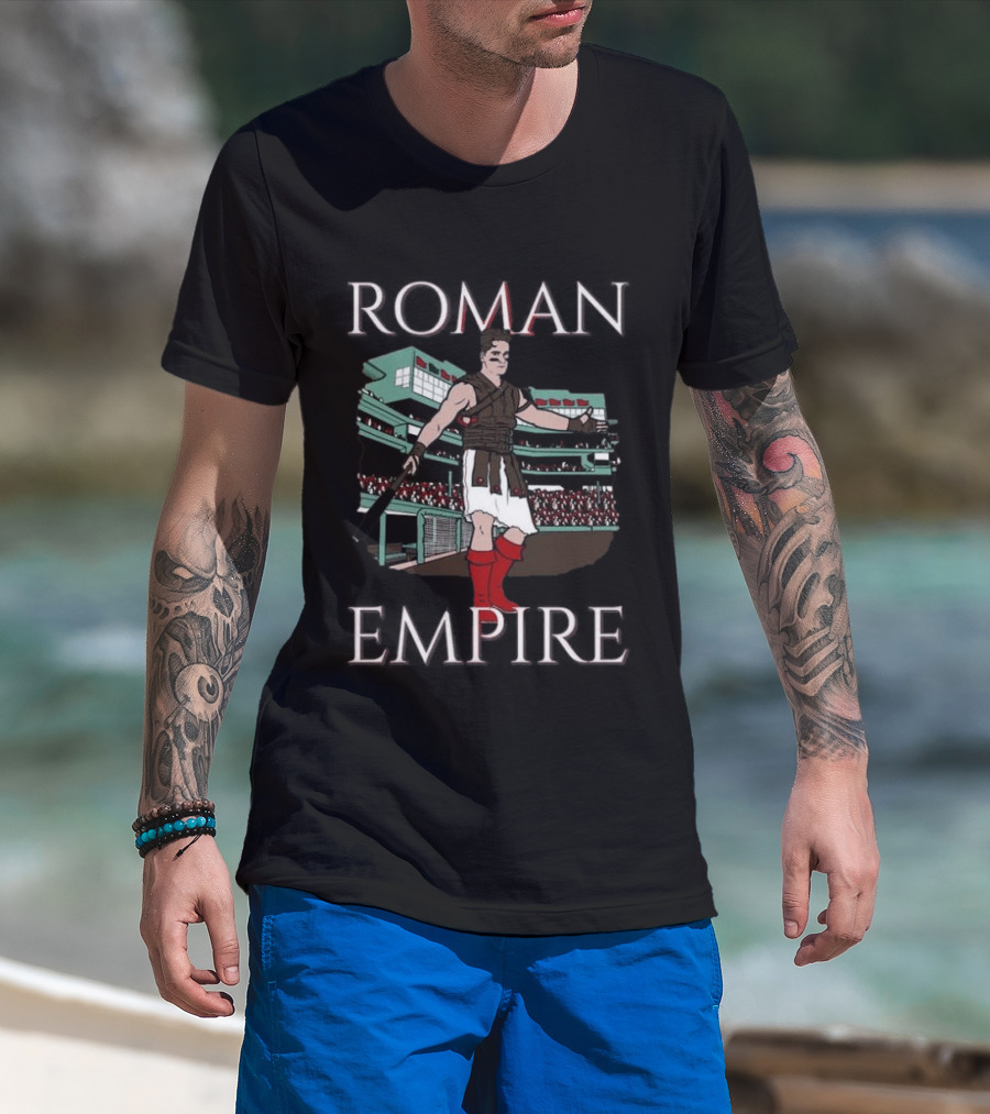 Roman Empire Gladiator Baseball Stadium Fan T-Shirt