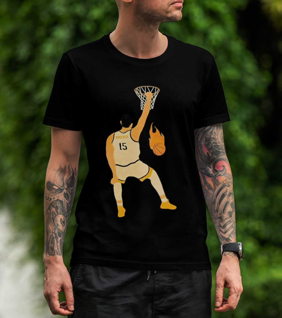 Nikola Jokic Denver Nuggets 15 Basketball Player Dunking Flame Ball T-Shirt
