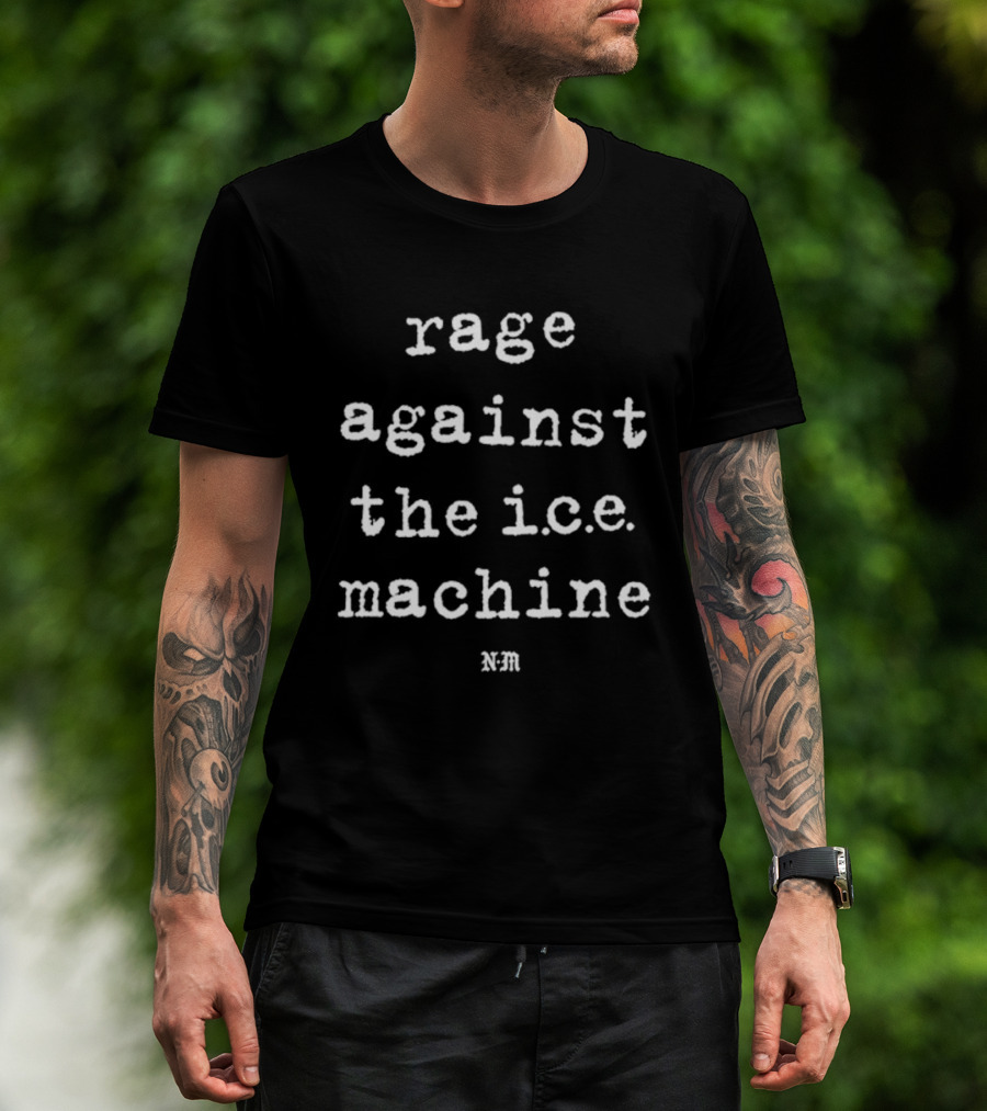 Rage Against The Ice Machine Text Bold Print T-Shirt