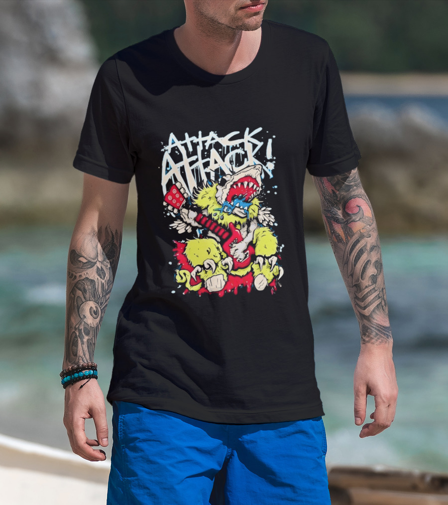 Attack Attack Monster Holding Guitar T-Shirt
