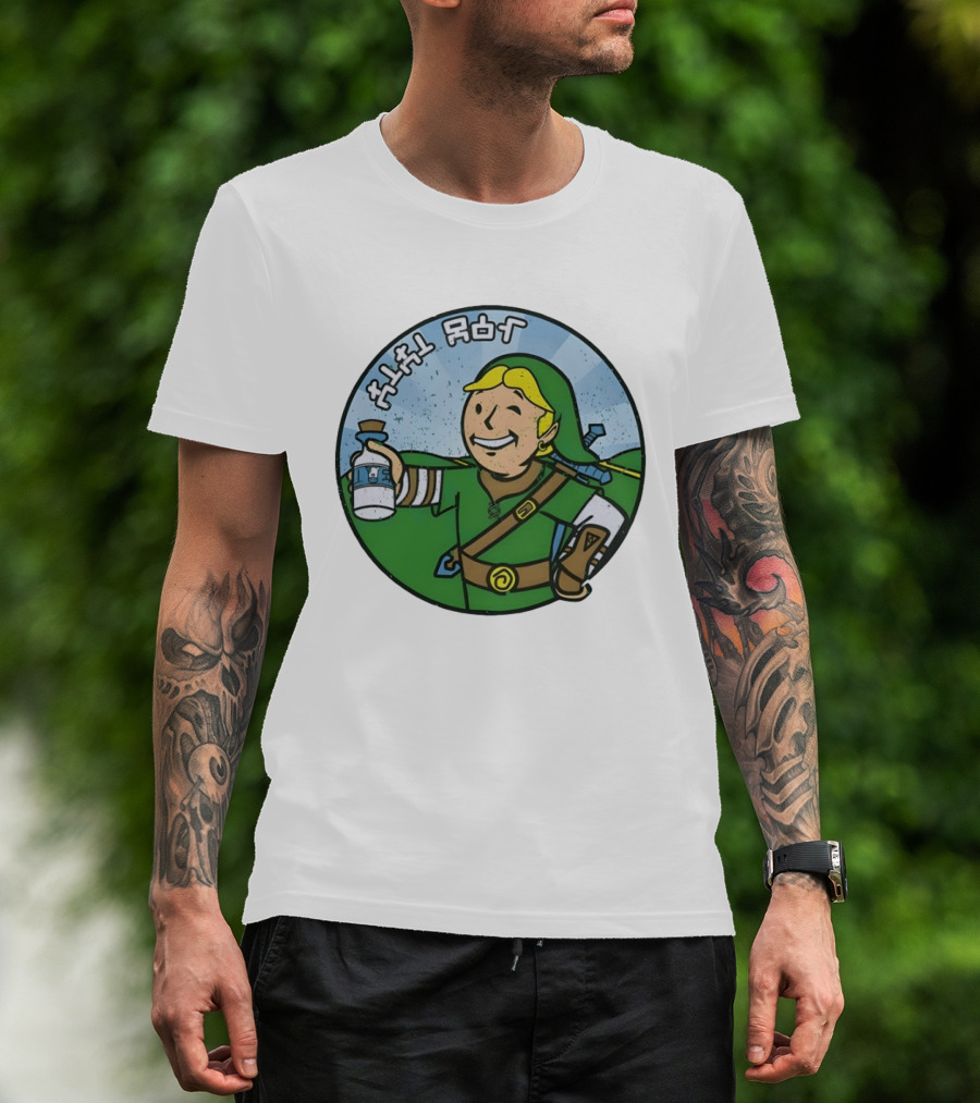 The Legend Of Zelda Link And Fallout Vault Boy T-Shirt