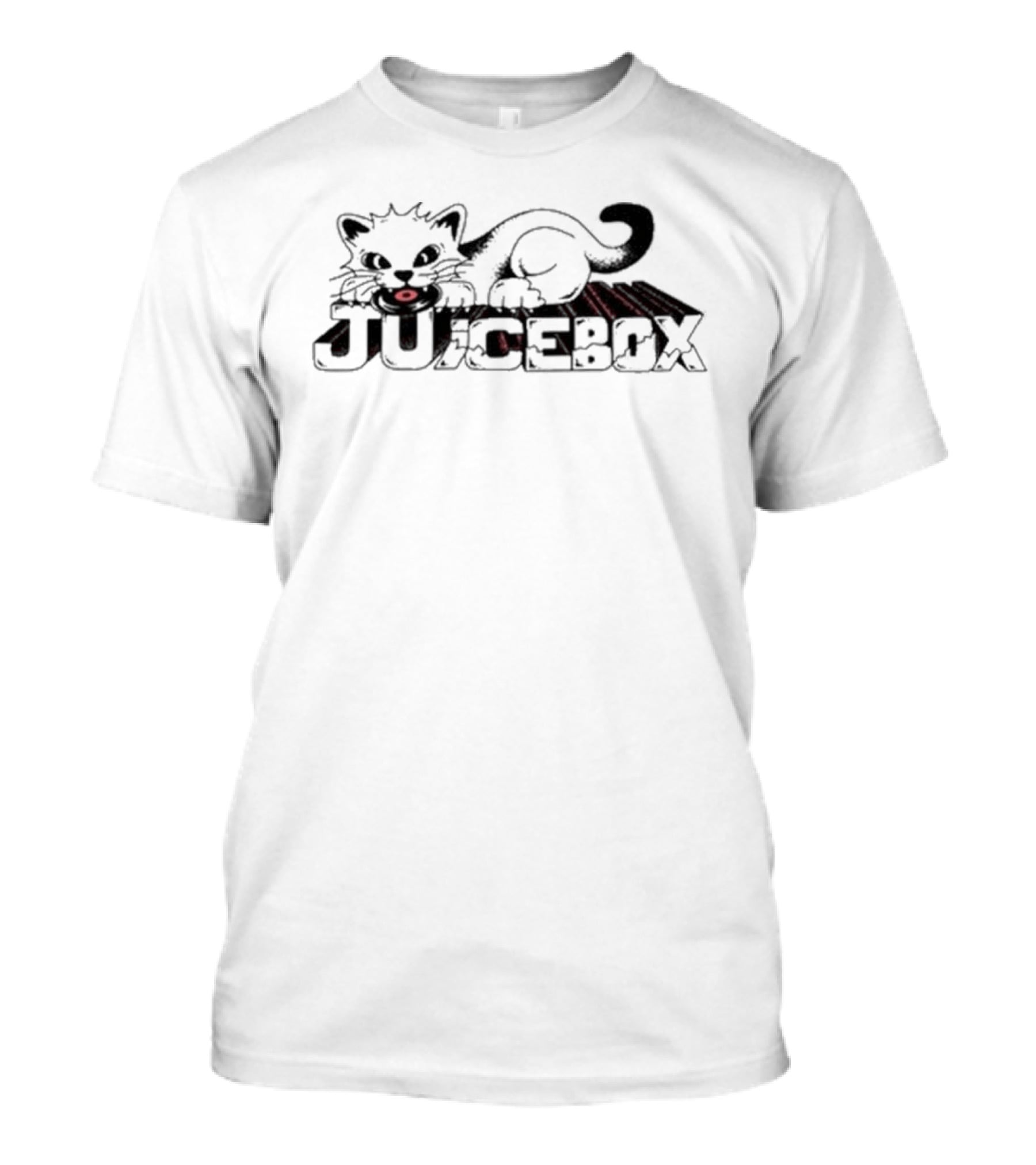Juicebox Cat With Pink Donut Mouth T-Shirt