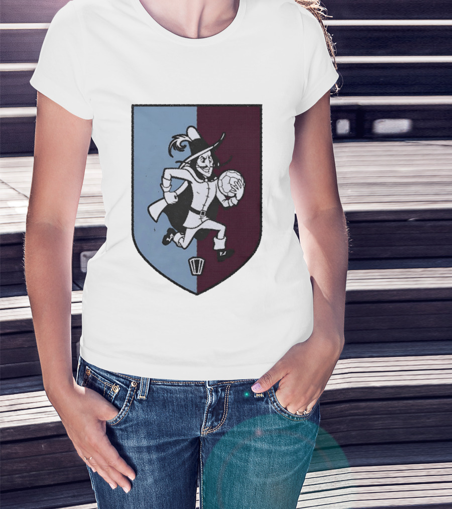 The Villan Football Mascot With Ball And Shield T-Shirt