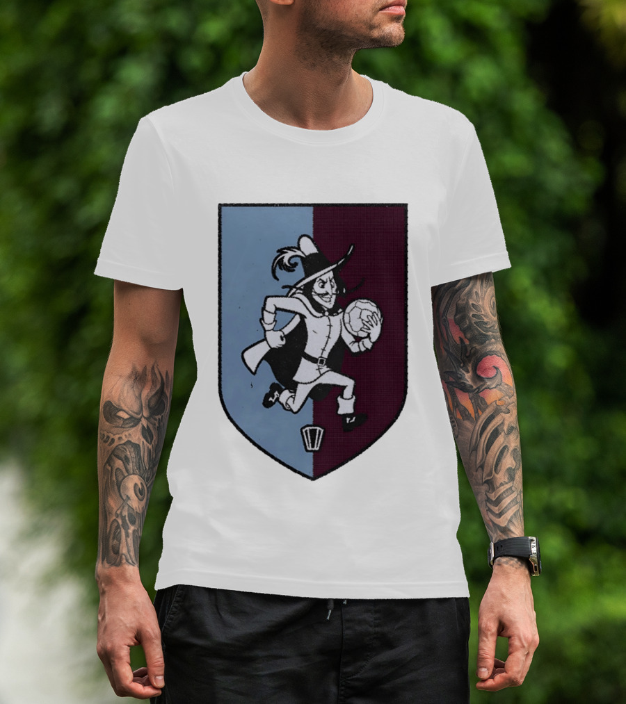 The Villan Football Mascot With Ball And Shield T-Shirt