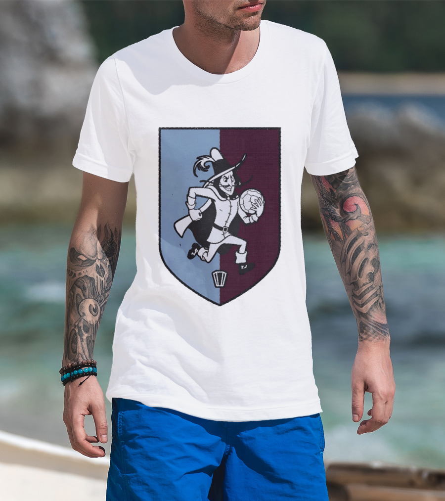 The Villan Football Mascot With Ball And Shield T-Shirt