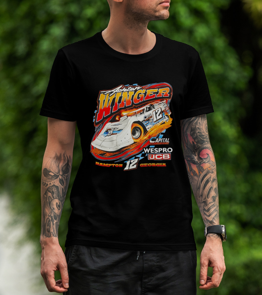 Ashton Winger Racing Capital Sports Construction Hampton Georgia 12 Car Wespro JCB T-Shirt