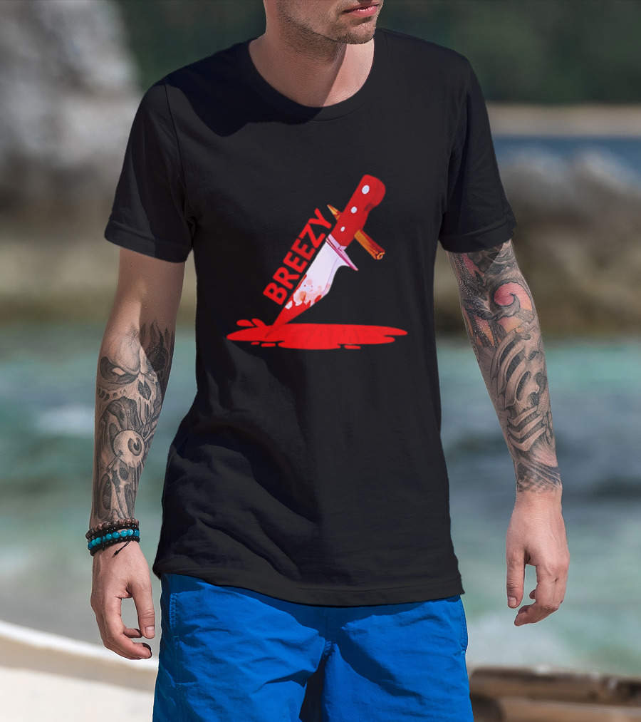 Breezy Games Bloodstained Knife T-Shirt