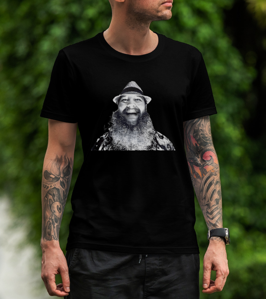 Bray Wyatt WWE Smiling In Straw Hat Iconic Wrestling Image T-Shirt