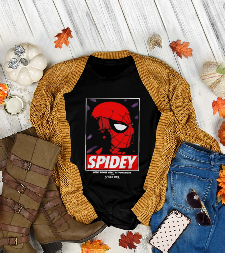 SPIDEY Great Power Great Responsibility Spider Man T-Shirt