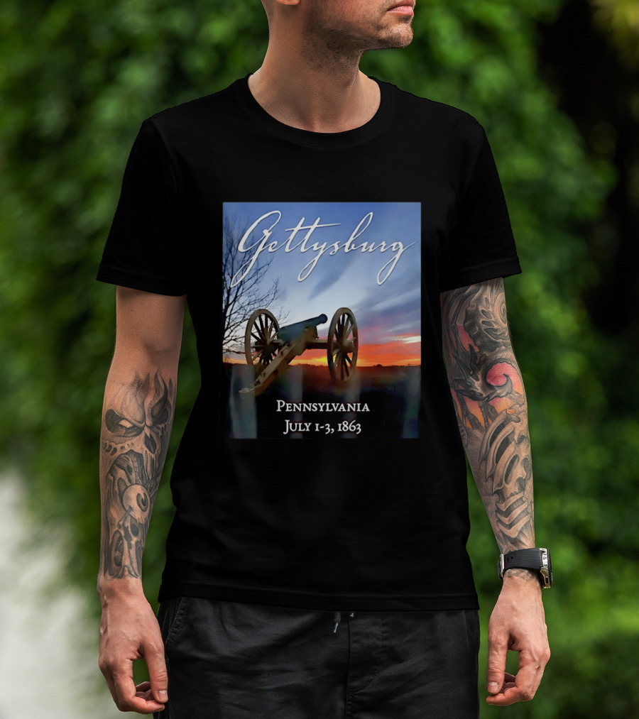 Gettysburg Cannon Battle Pennsylvania July 1 3 1863 Civil War T-Shirt