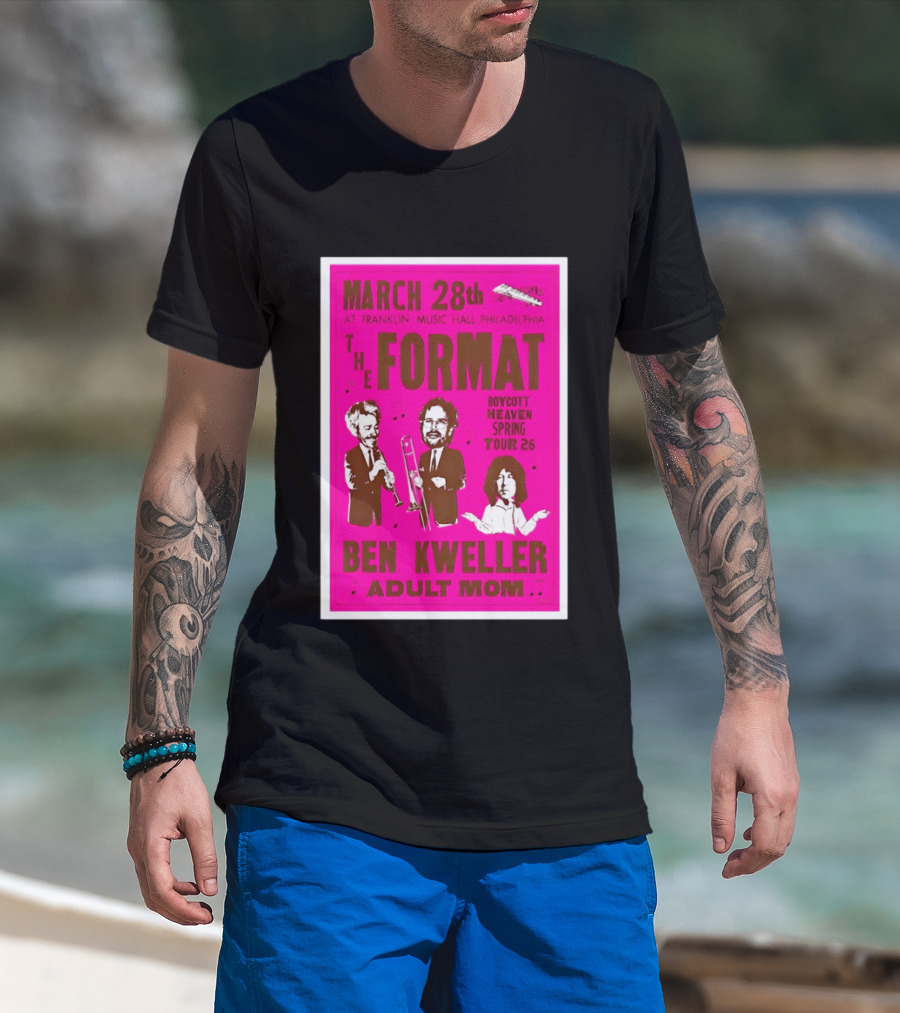 March 28 Franklin Music Hall Philadelphia The Format Ben Kweller Adult Mom Boycott Heaven Spring Tour 26 T-Shirt