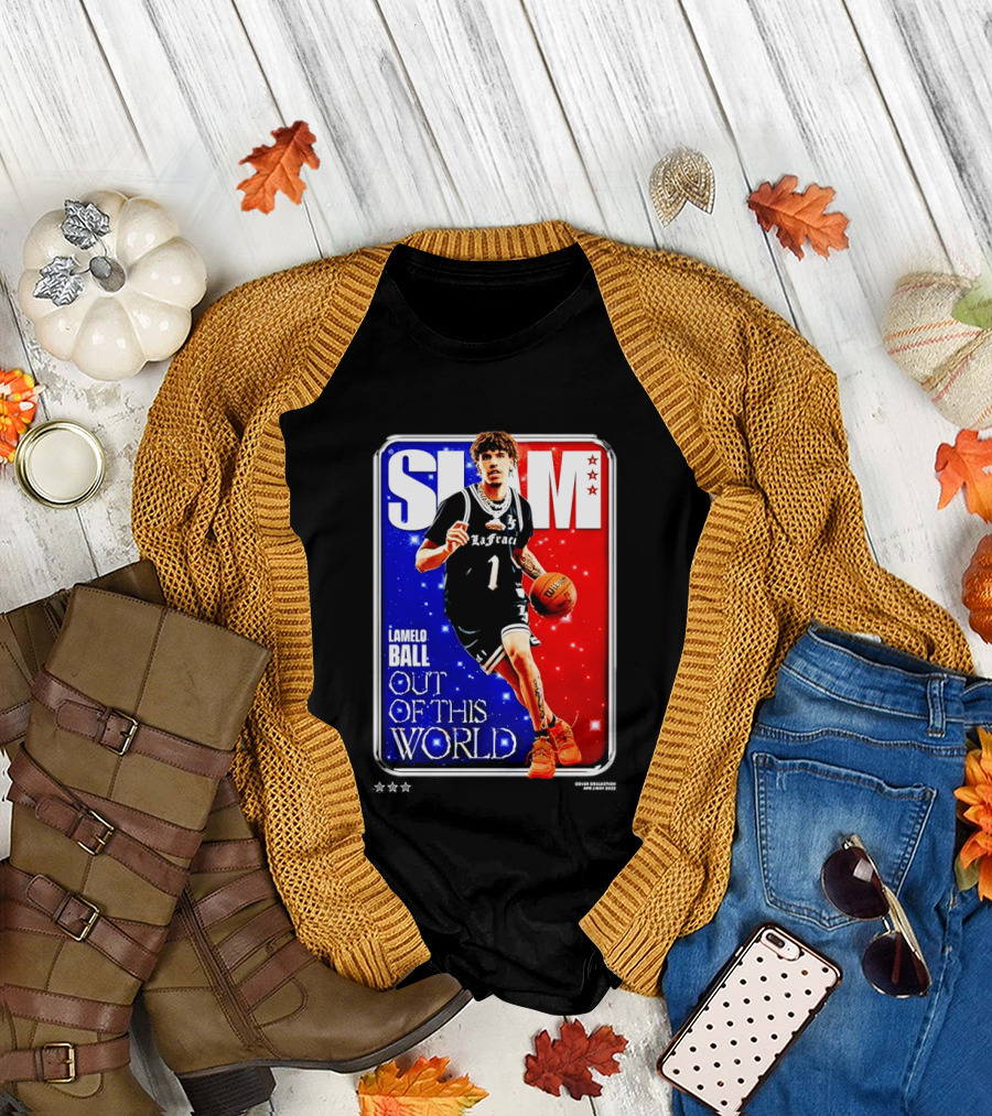 SLAM Cover LaMelo Ball 1 Charlotte Hornets Out of This World T-Shirt