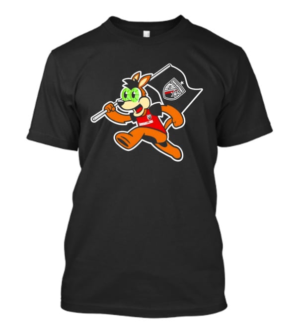 Coyote With Soccer Flag SAFC Crest Animated T-Shirt