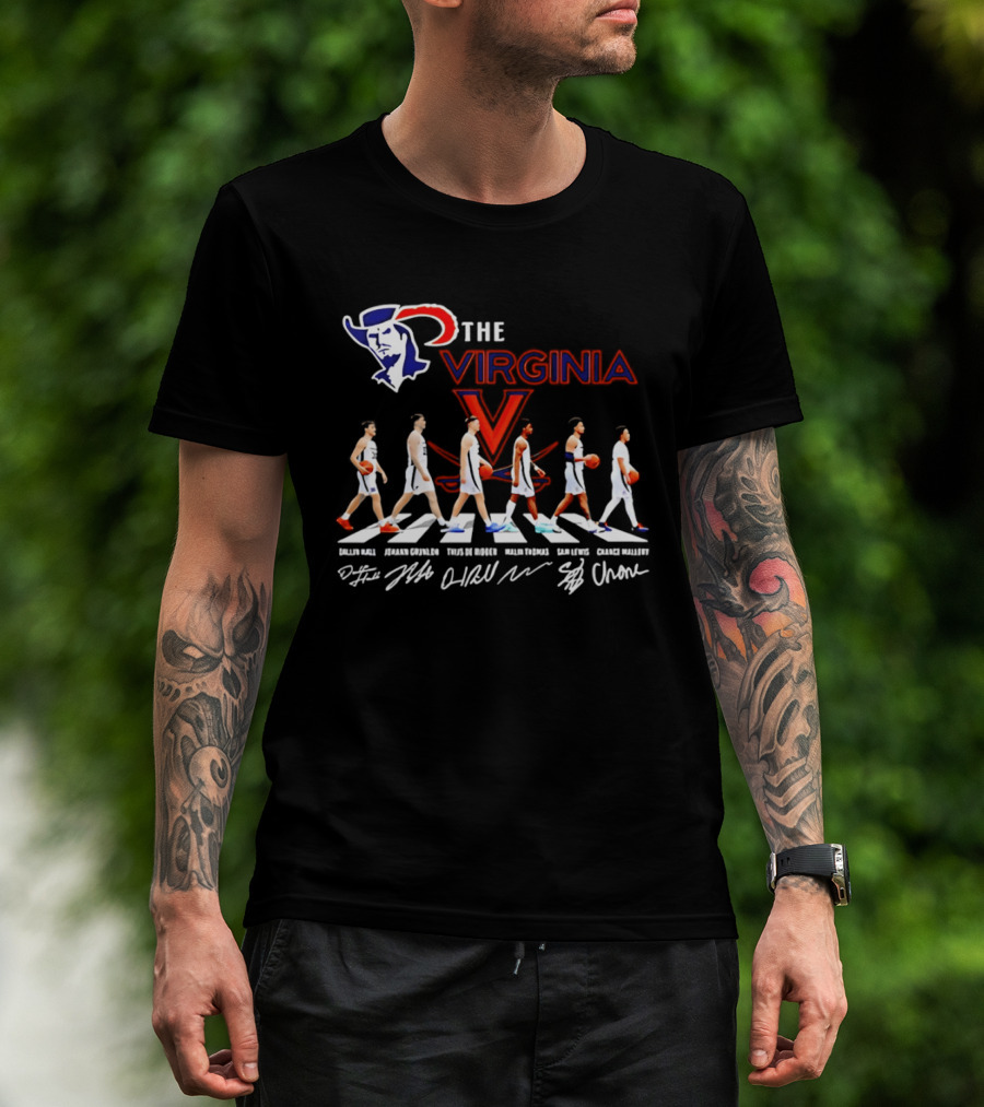The Virginia Cavaliers Men's Basketball Team Abbey Road Homage T-Shirt