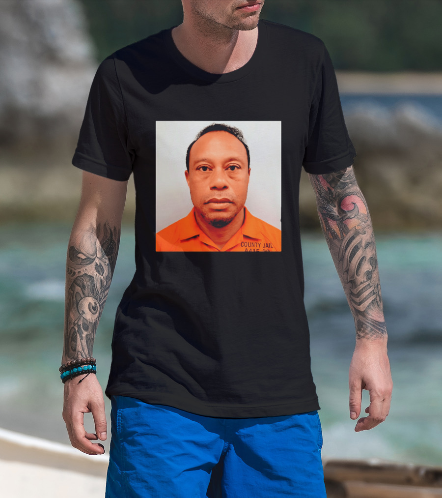 Tiger Woods 2026 County Jail 4415 29 Shot Edit T-Shirt