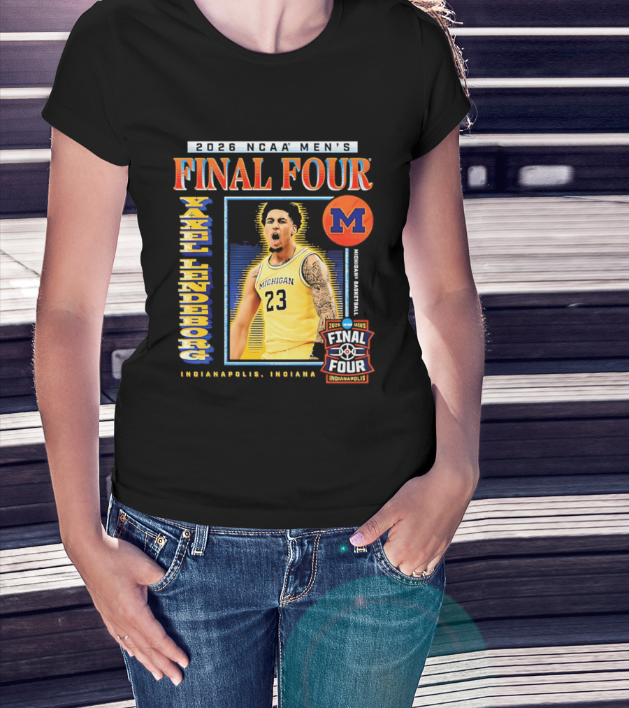 2026 NCAA Men's Final Four Yaxel Lendeborg Michigan Basketball Indianapolis Indiana T-Shirt