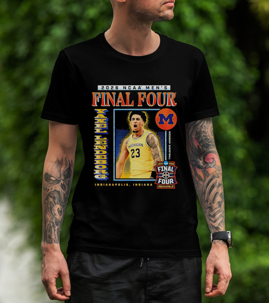 2026 NCAA Men's Final Four Yaxel Lendeborg Michigan Basketball Indianapolis Indiana T-Shirt