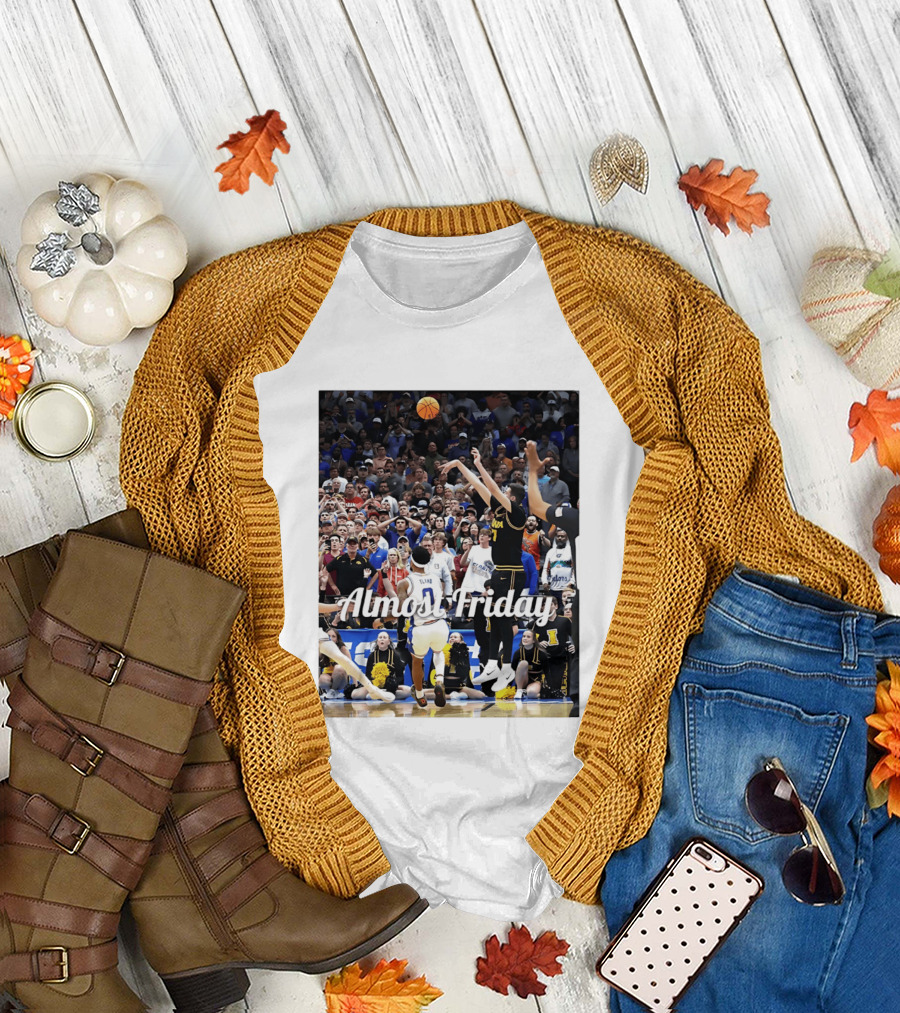 Almost Friday Iowa Basketball March Madness 2026 Jump Shot Crowd T-Shirt