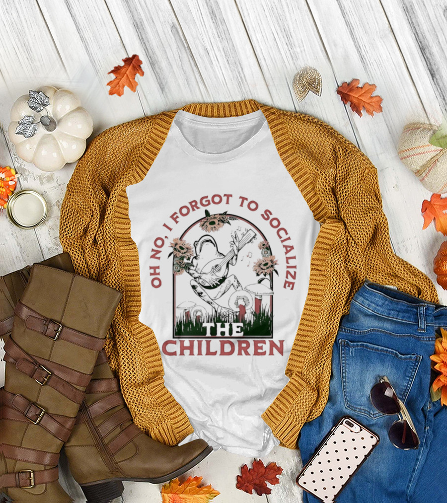 Oh No I Forgot to Socialize the Children Frog Sunflowers T-Shirt