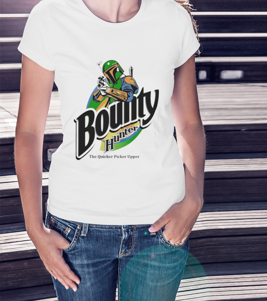 Bounty Hunter The Quicker Picker Upper Mandalorian T-Shirt