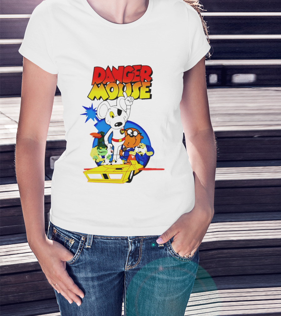 Danger Mouse Animated Character Adventure Team T-Shirt