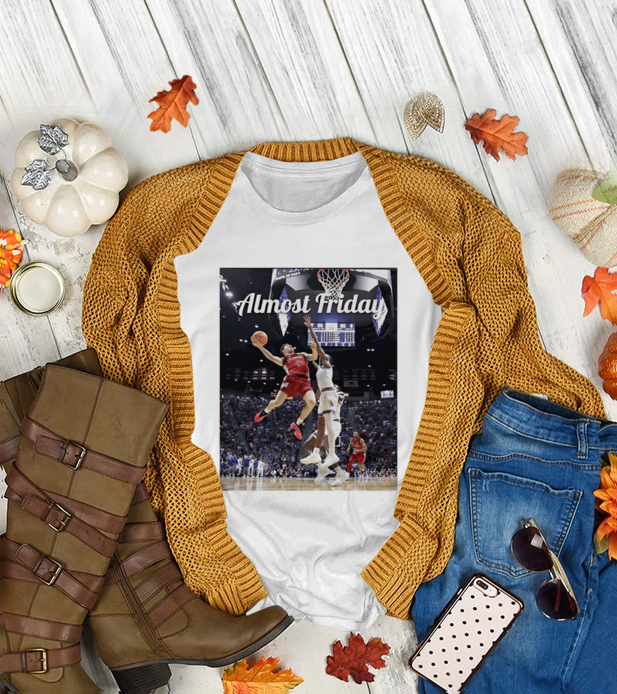 St John's vs Kansas NCAA Basketball Almost Friday Action T-Shirt