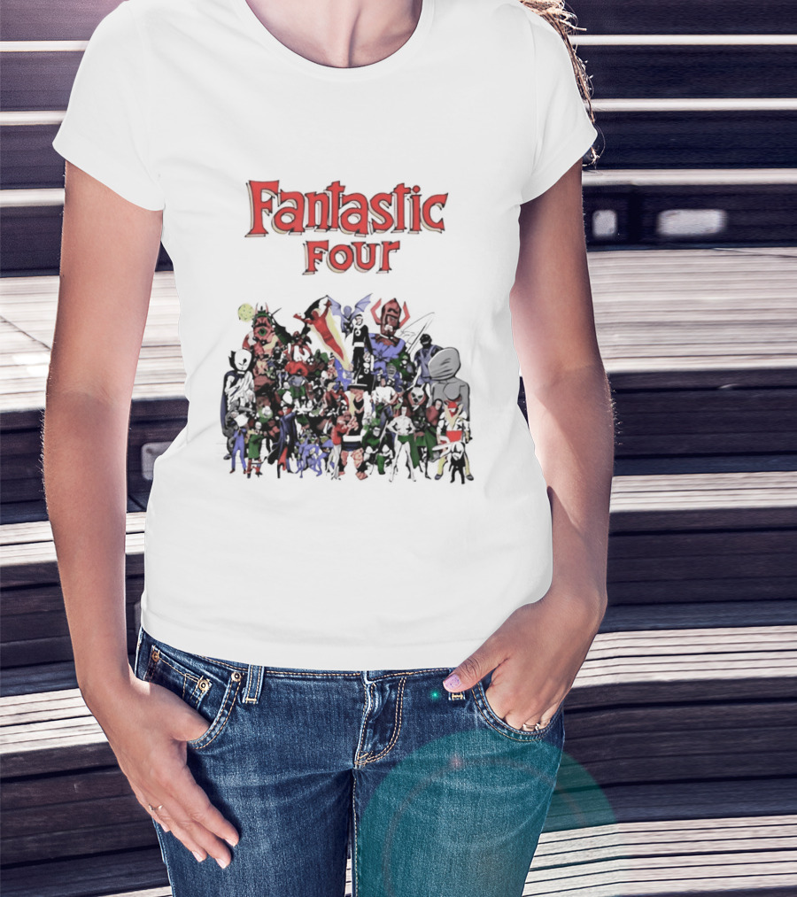 Fantastic Four Comic Characters Assembly T-Shirt