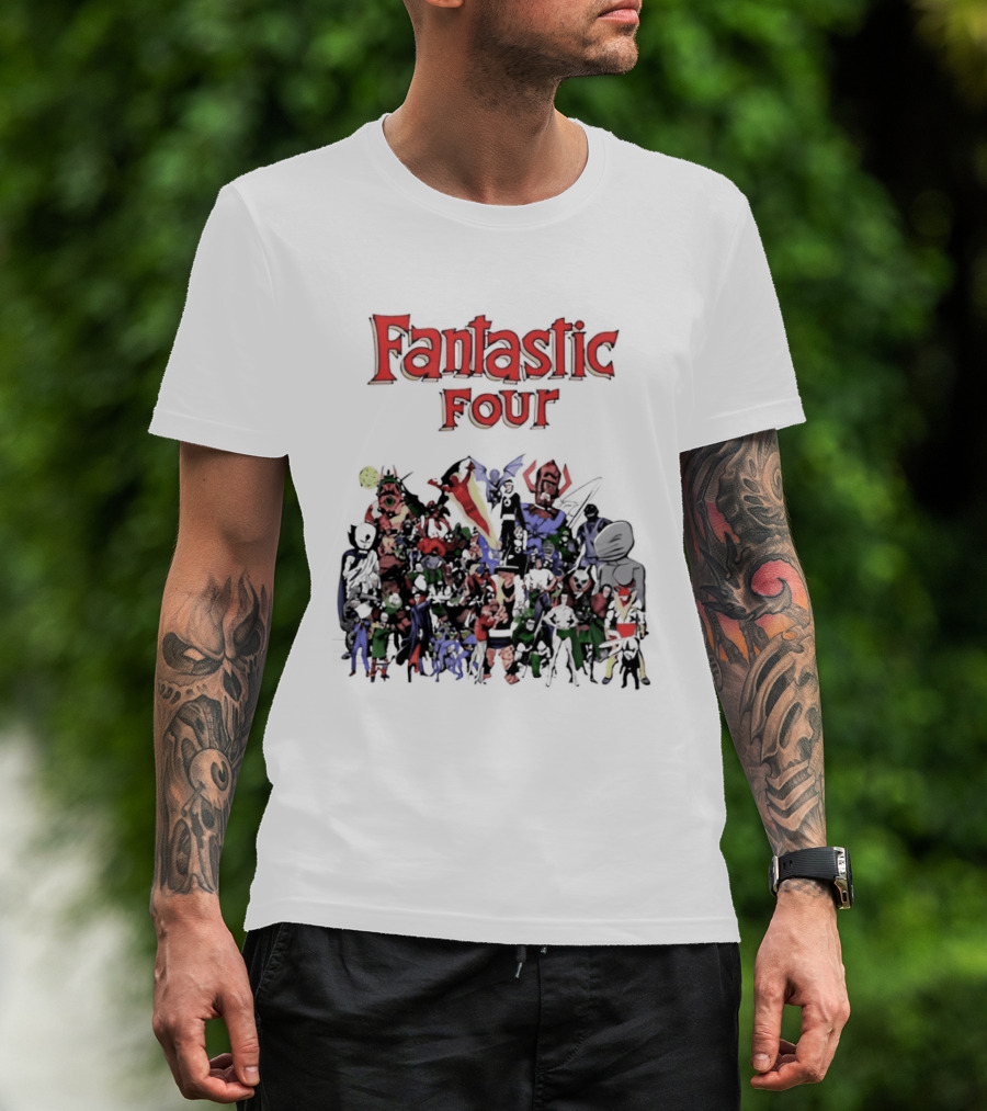 Fantastic Four Comic Characters Assembly T-Shirt