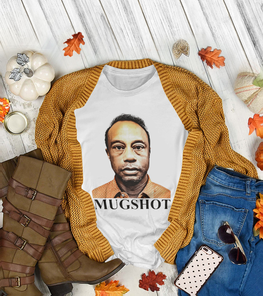 Tiger shot Face Parody with Golf T-Shirt