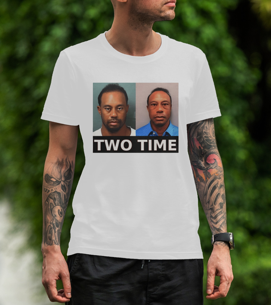 Tiger Woods Shot Two Time Meme Image T-Shirt