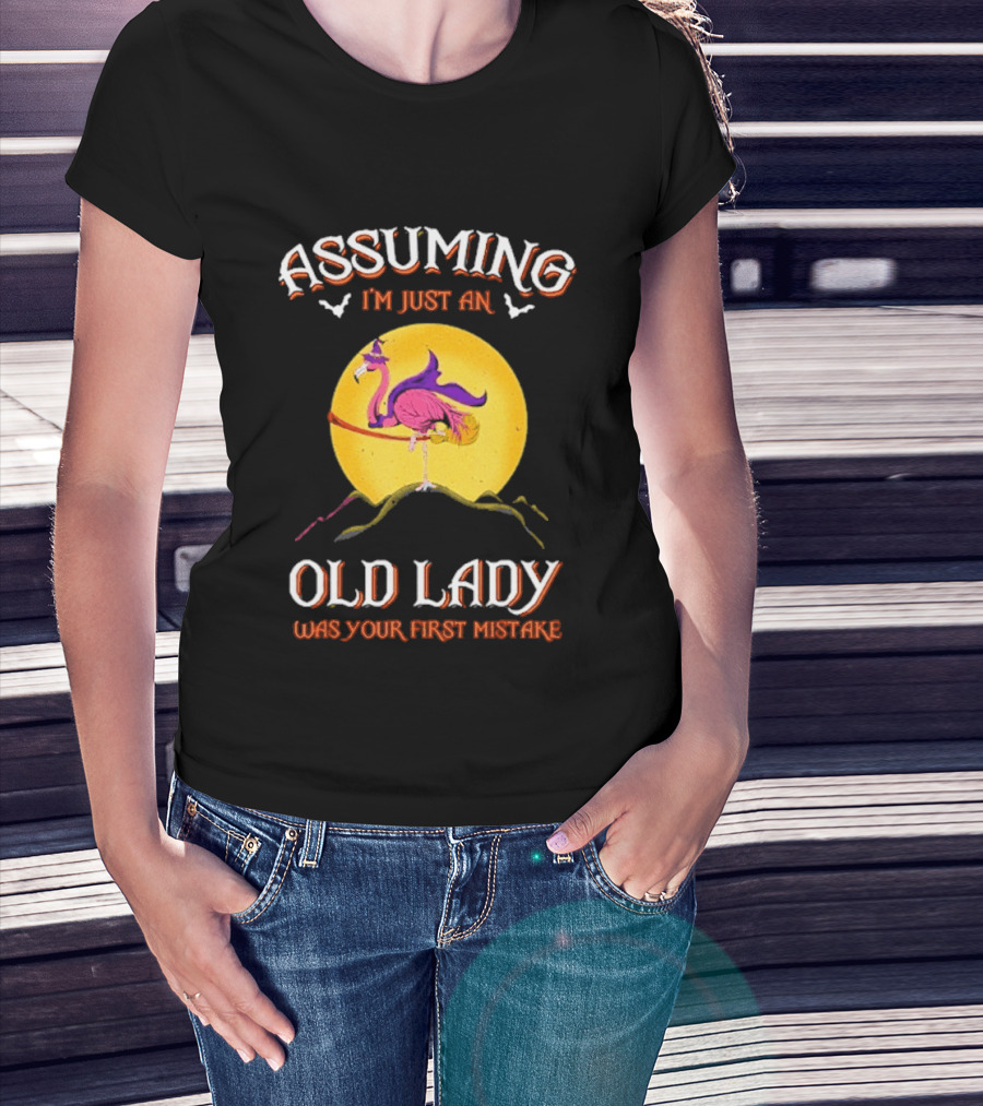 Assuming I'm Just An Old Lady Flamingo Was Your First Mistake T-Shirt
