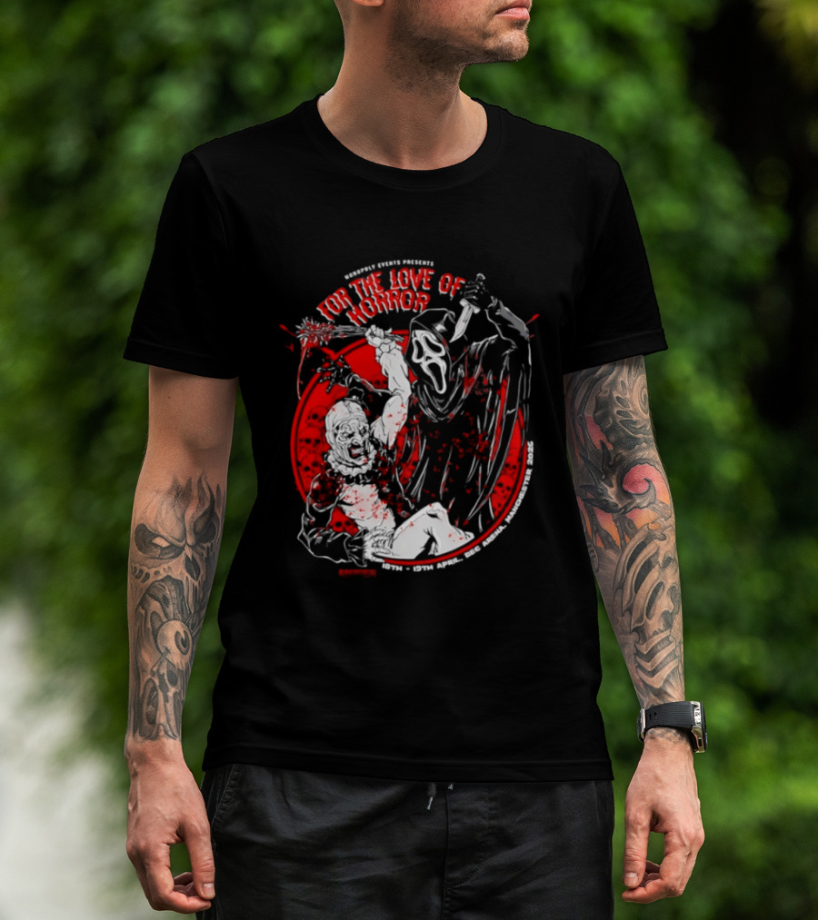 Ghostface Vs The Clown For The Love Of Horror 2026 Event April 18 19 DEC Arena T-Shirt