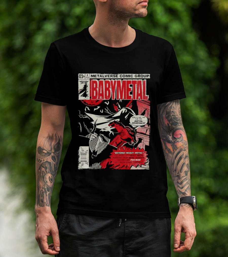 Babymetal Metalverse Comic Group 2026 Fox Man T-Shirt