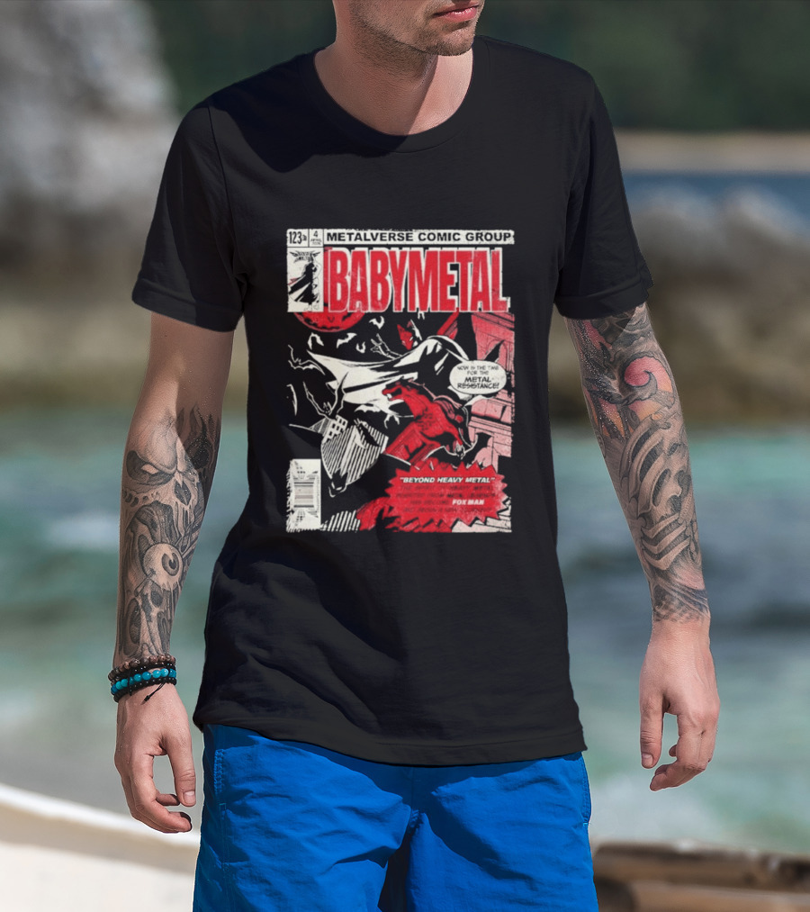 Babymetal Metalverse Comic Group 2026 Fox Man T-Shirt