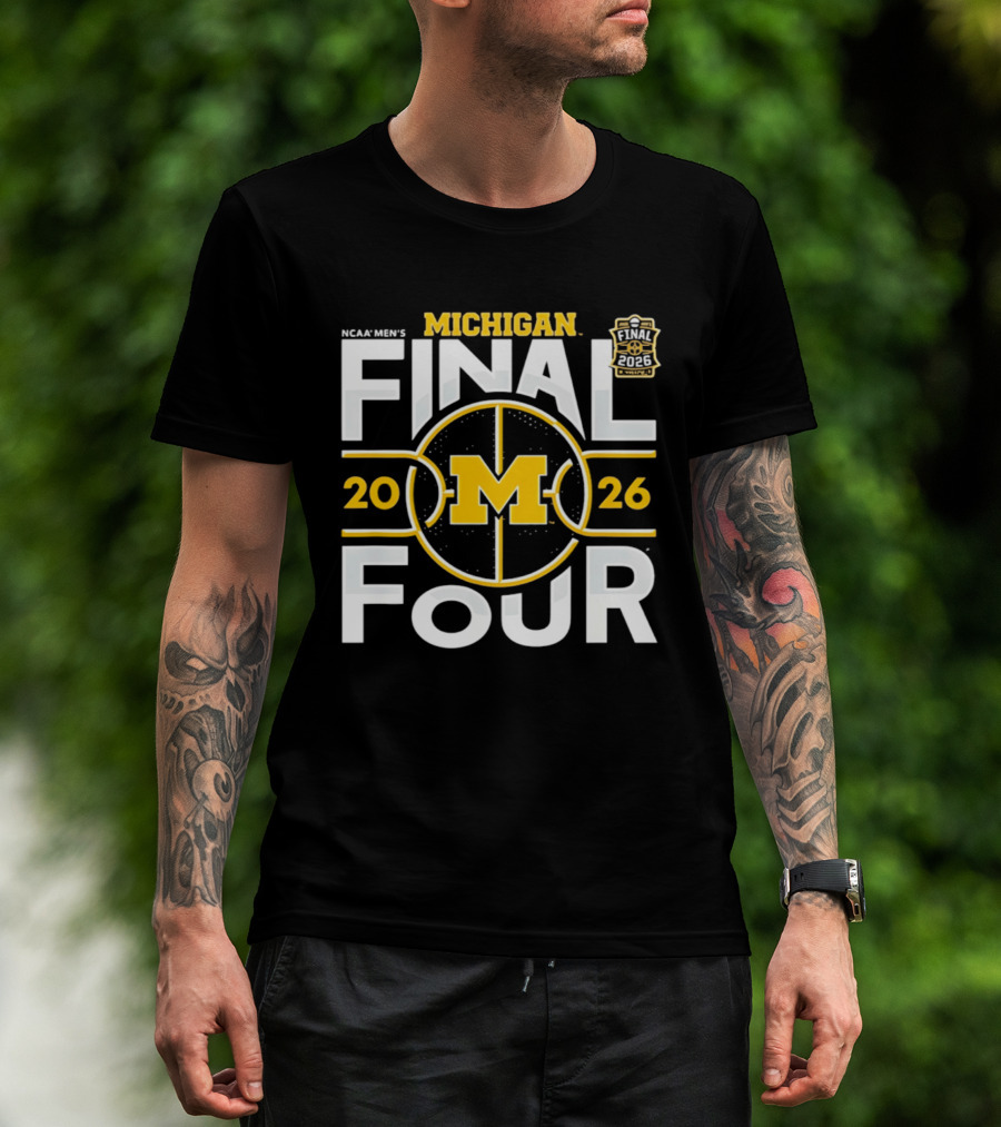 NCAA Men's Michigan Wolverines 2026 Final Four March Madness T-Shirt