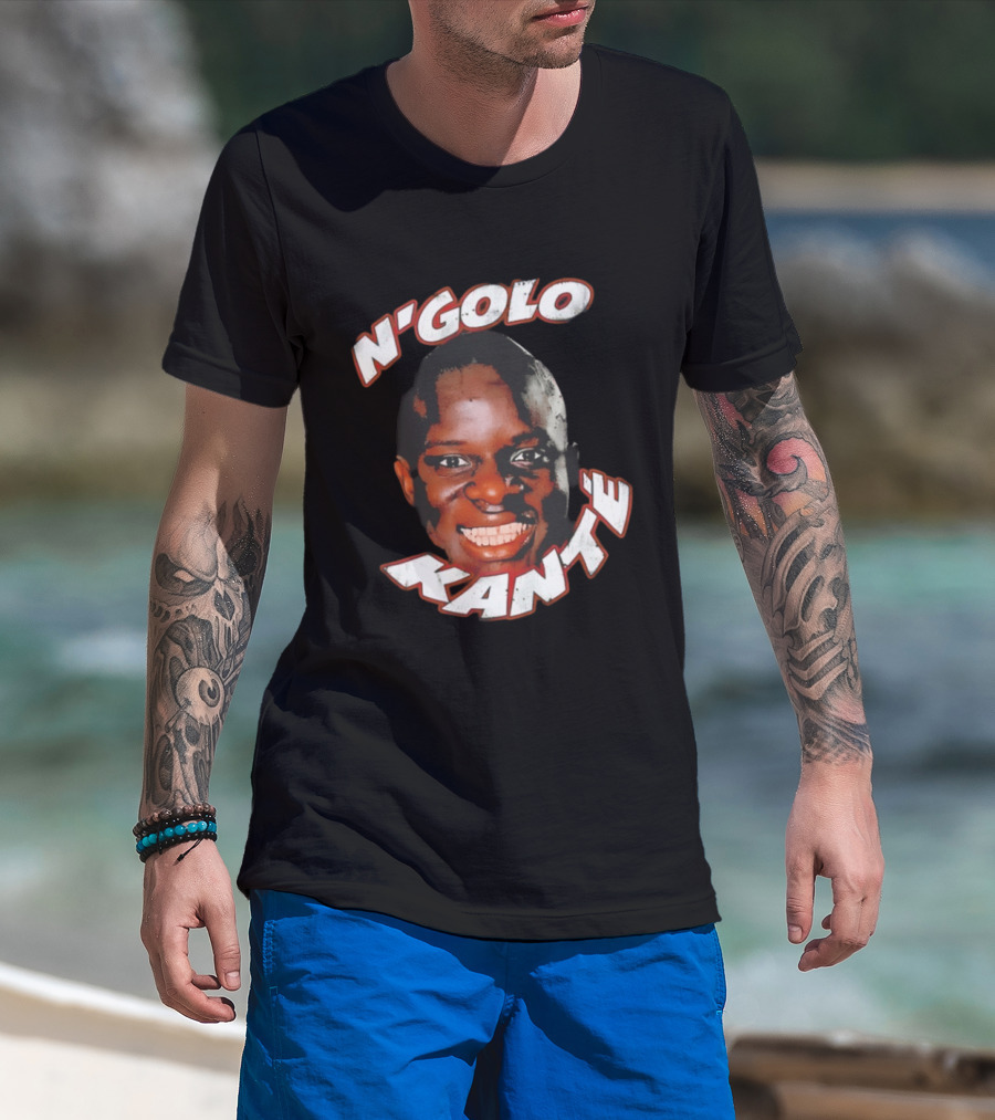 N'Golo Kante France National Soccer Star Big Face Head T-Shirt