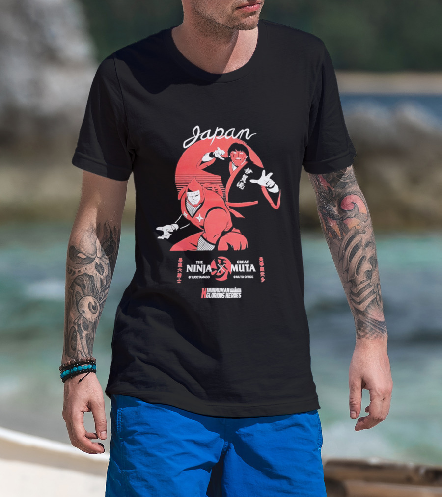 Japan Ninja X Great Muta WrestleWarriors Collaboration T-Shirt