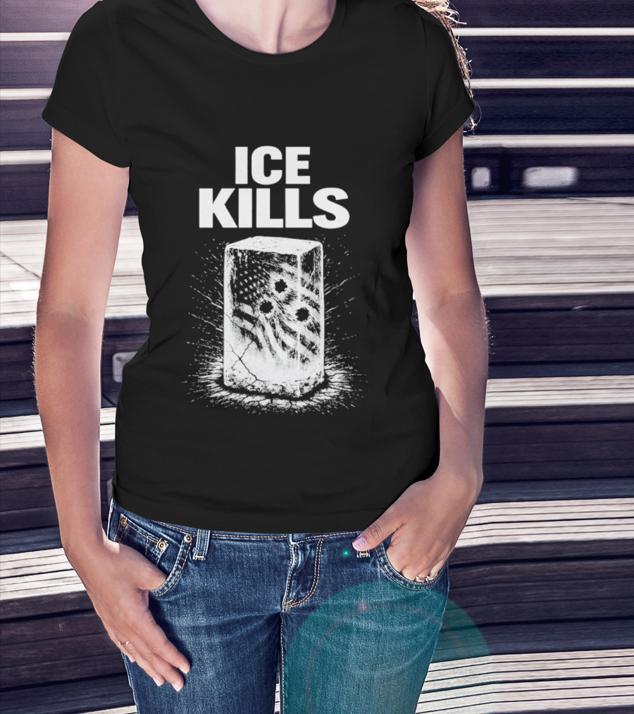 ICE KILLS American Flag Gun Control T-Shirt