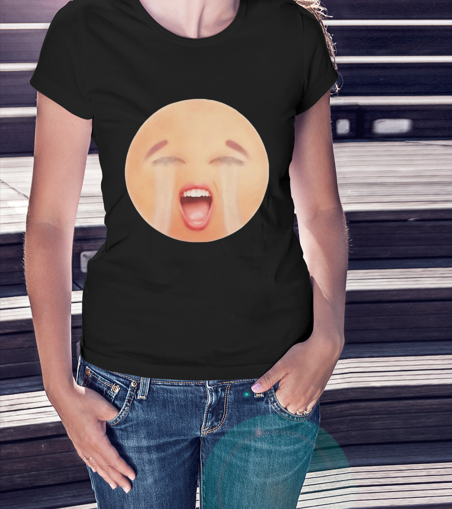 Cursed Crying Emoji Meme Face Hilarious Expression T-Shirt